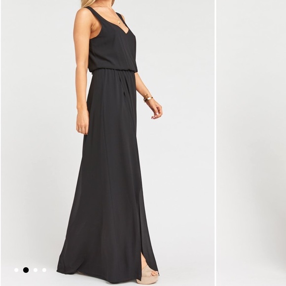 Show Me Your MuMu Kendall Soft V-back A-line Gown - Picture 1 of 8